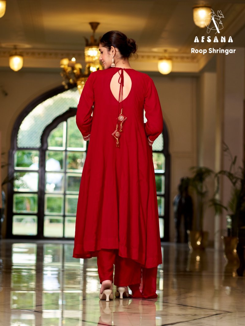 Roop Shringar By Afsana Narangi Silk Readymade Suits